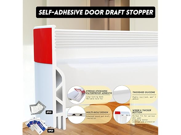 Door Draft Stopper White 78"