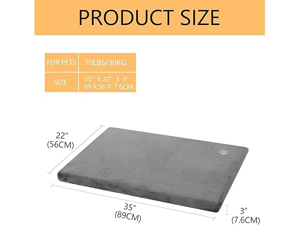 EMPSIGN Stylish Dog Bed Mat Dog Crate Pad