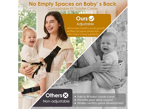 MISSWISDOM Sling Baby Hip Carrier 8-40lb