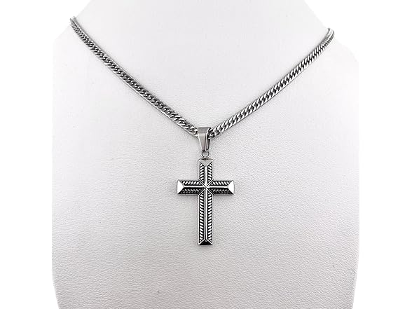 Phuc Minh Stylish Stainless Steel Men's Cross Necklace