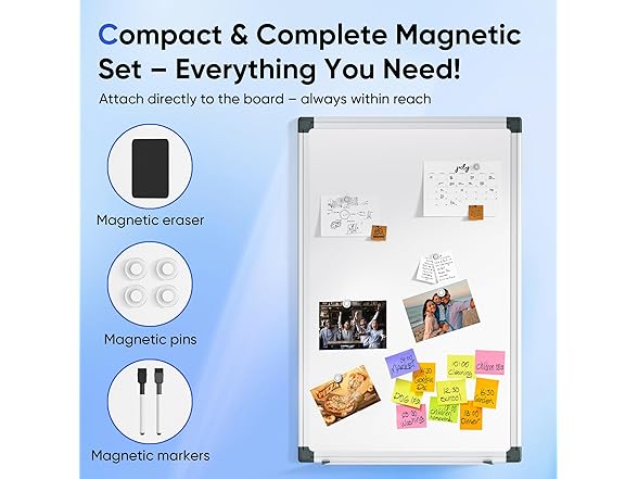 VUSIGN Magnetic White Board Hanging, 36" x 24"