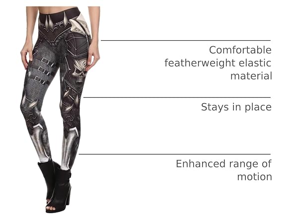 Mad Ink Women (XL) Steampunk Leggings Comic Pants