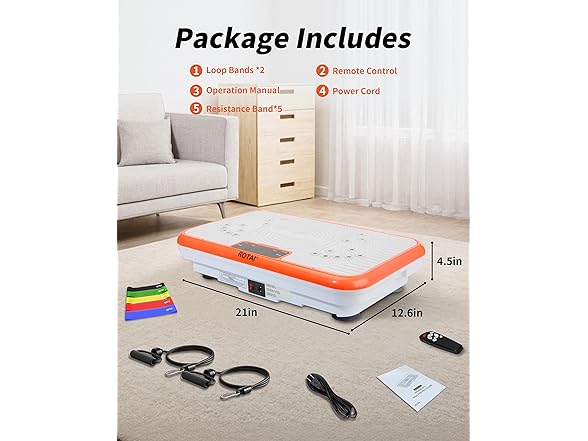 ROTAI Vibration Plate Exercise Machine, Vibration Plate for (Open Box)