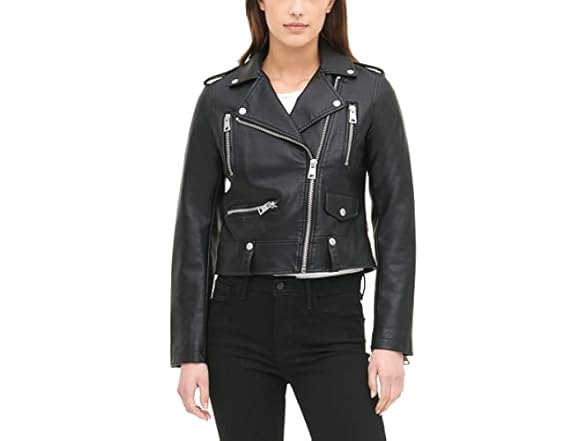 Levis Womens Faux Leather Motorcycle Jacket
