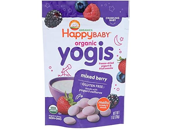 Organic Yogis Freeze-Dried Yogurt & Fruit Snacks Mixed Berry