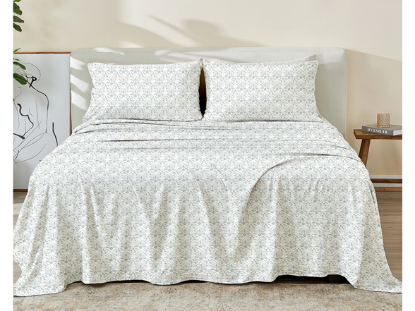 Patina Vie Printed Microfiber Sheet Set
