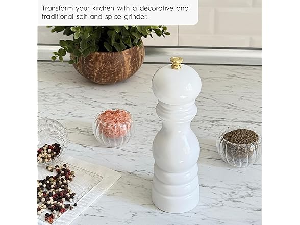 Glios Walnut Color Wooden Salt Hand Mill