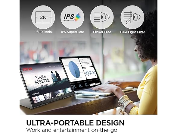 ViewSonic VG1656-2K-S 16" 1600p IPS Portable Monitor