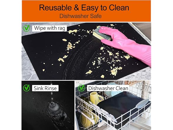 Demiwise 3 Pack Oven Liners for Bottom of Oven, 16x24