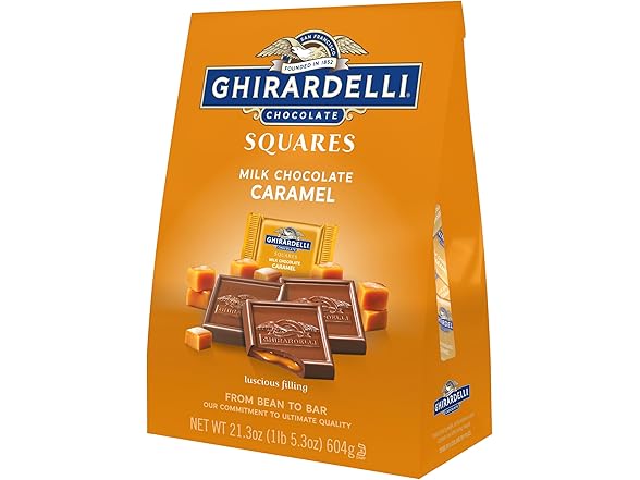 Ghirardelli Milk Choc Caramel Squares 21