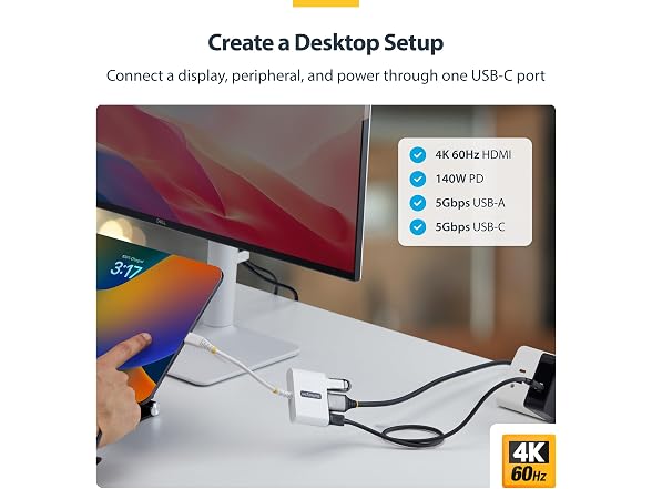 StarTech.com StarTech 3-in-1 USB-C HDMI Dock White