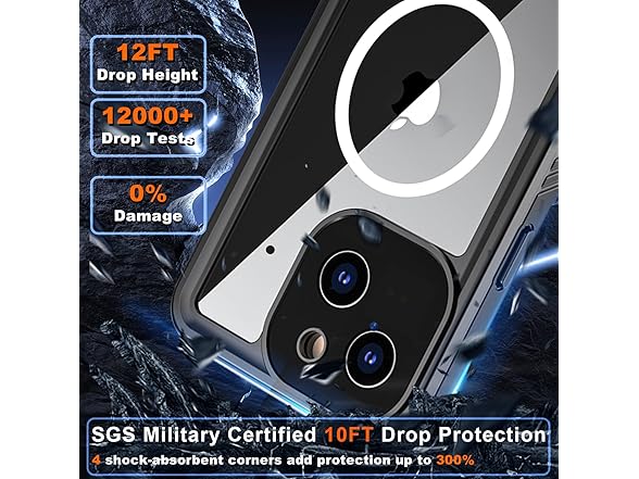 Hualele Magnetic iPhone 15 Pro Case