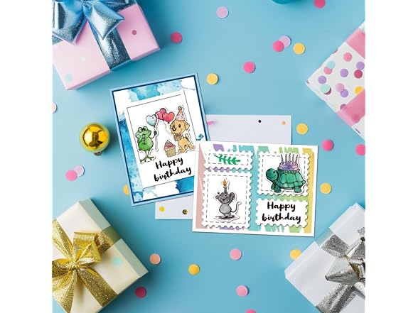 GLOBLELAND Funny Birthday Animal Clear