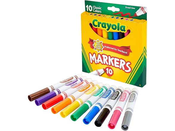 Crayola Broad Line Markers (12pk), Assorted