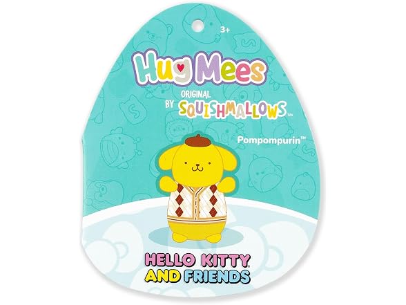 Squishmallows Original Sanrio 10in Plaid Pompompurin HugMees