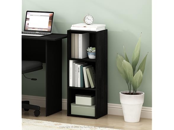 Furinno Pasir 3-Tier Bookcase Blackwood