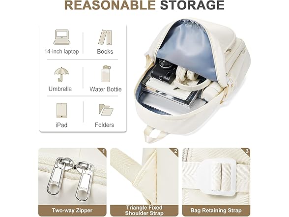 Lendolk Aesthetic School Backpack