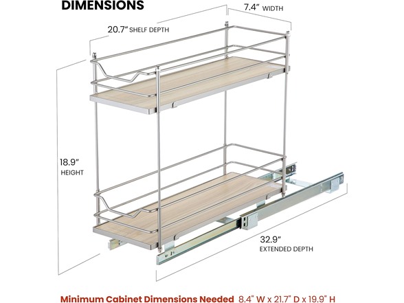 2-Tier Pull Out Cabinet Organizer