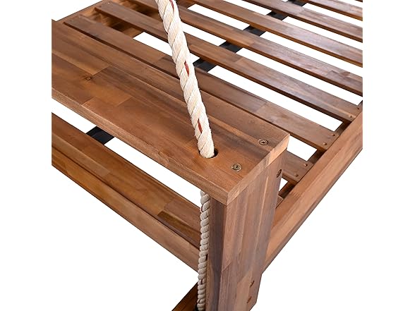 Merax Patio Acacia Wood Porch Swing -Choose Color