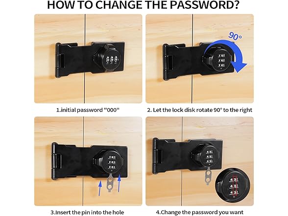 Cabinet Password Hasp Combo Lock