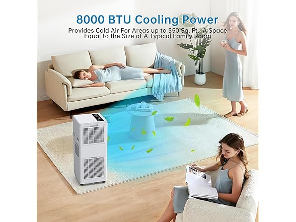 dainslef 350sqft 8k BTU Portable AC