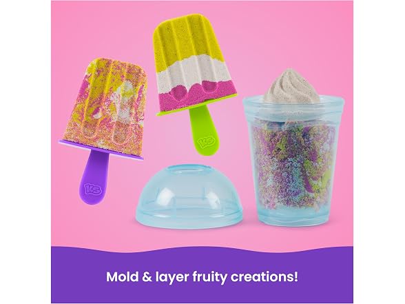 Kinetic Sand, Smoothie Mixer Playset with 14 oz Play Sand