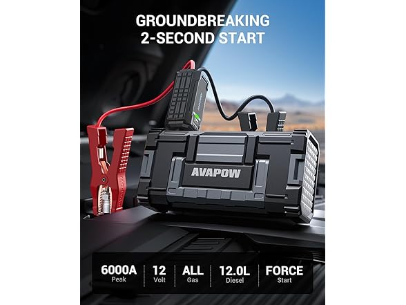 AVAPOW 6000A Car Battery Jump Starter 