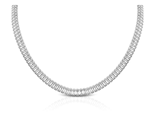 Endlessly Silver Choker Necklace 14" - 16"