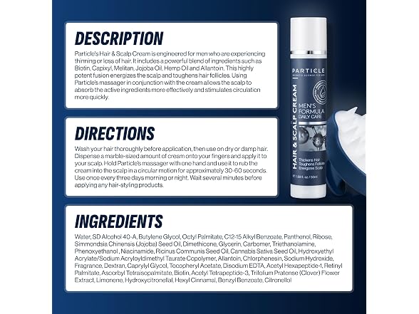 Particle Men Scalp Cream with Biotin for Helps