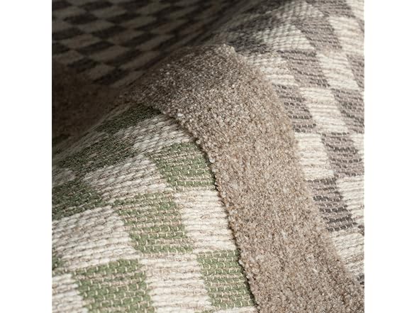 Rugs USA x Carmeon Hamilton Checkered 4' x 6' Wool Area Rug