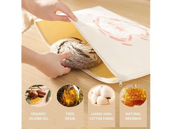 Beeswax Bread Storage Bags