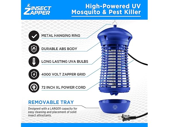 Livin’ Well Blue Bug Zapper Indoor Outdoor