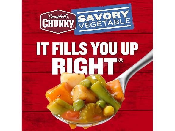 Campbells Chunky Soup Savory Vegetable 12pk
