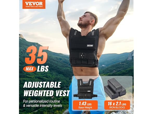 VEVOR Adjustable Weighted Vest