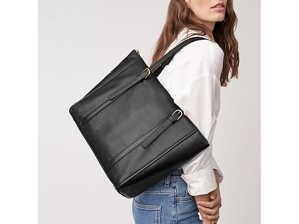Fossil Womens Carlie Leather Tote Bag