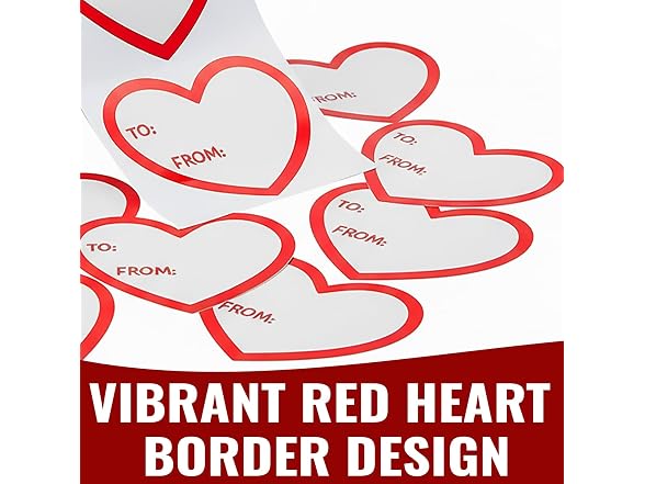Fun Express 2 1/2" Valentine's Day Heart to/from Heart Sticker