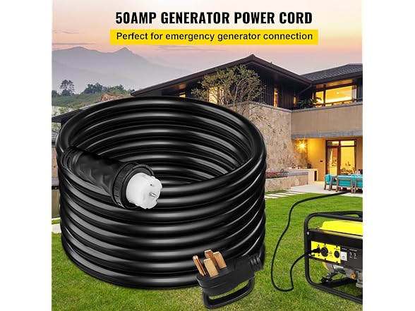 50FT Generator Power Cord 50-Amp 125/250-volt