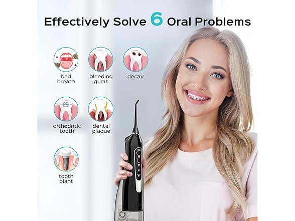 COSLUS Water Flosser Dental Pick (Black)