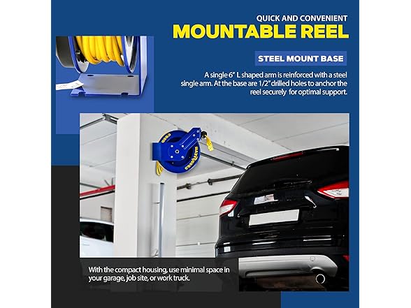 Goodyear Extension Cord Reel Retractable 14AWG x 100'