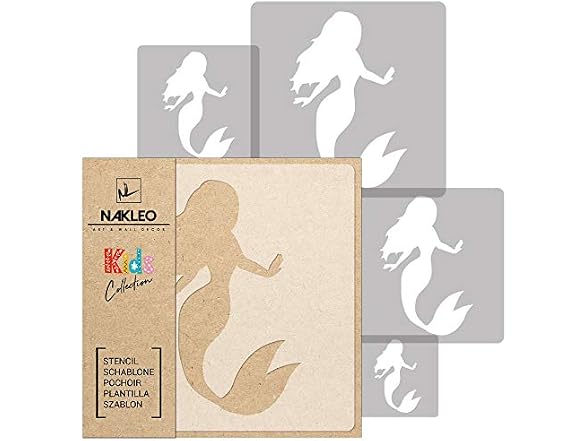 NAKLEO Painting Stencils Set for Kids, 5