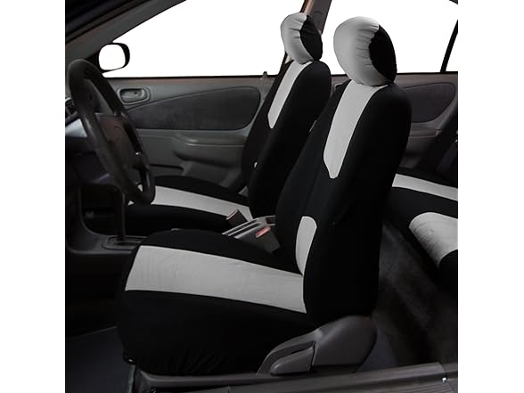 Front Seat Covers Cloth Gray