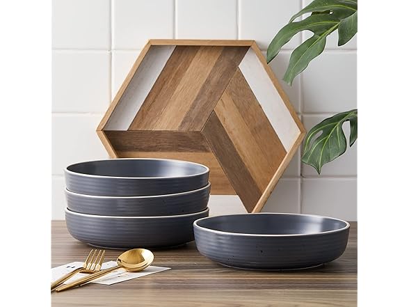 Stone Lain 32Pc Dinnerware Set, Charcoal
