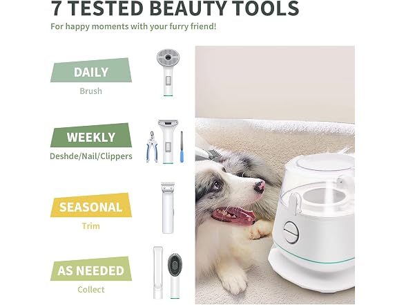 Dog Grooming Vacuum Kit Brush for Shedding