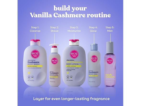 eos Cashmere Body Oil Vanilla Cashmere 24H