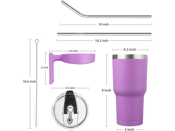 BJPKPK Tumbler With Handle 40 oz Stainless Steel