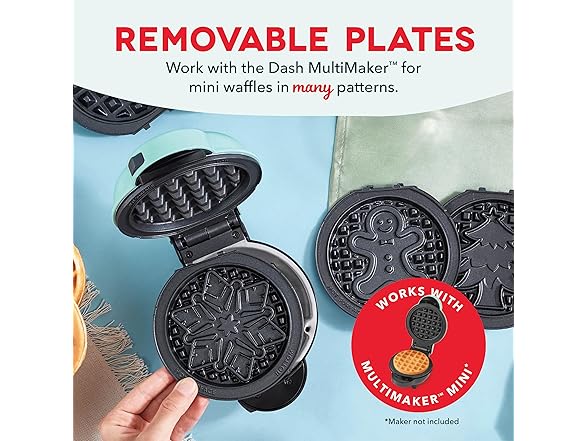 DASH Multimaker Mini System Two 4” Nonstick Removable Plates