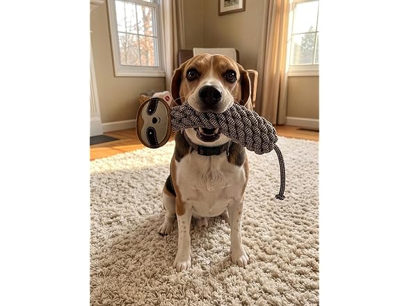 SPOT Dura-Fused Colors Leather Bottle Cruncher Sloth Dog Toy