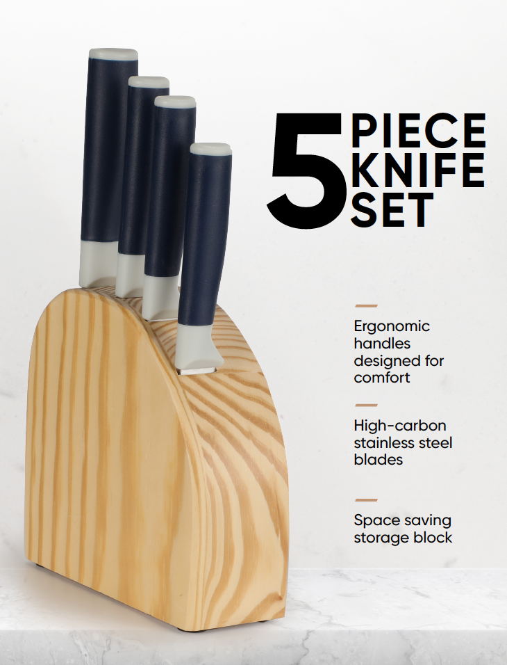Dura Living Duo-Grip 5-Piece Knife Block Set - Gallery 12