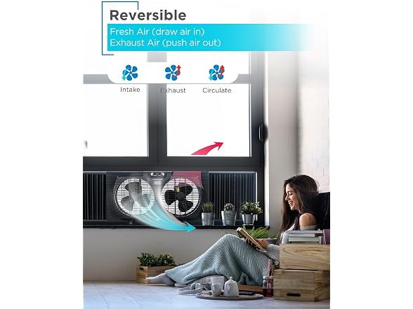 BLACK+DECKER BFW9MB 9 in. Twin Window Fan - Black