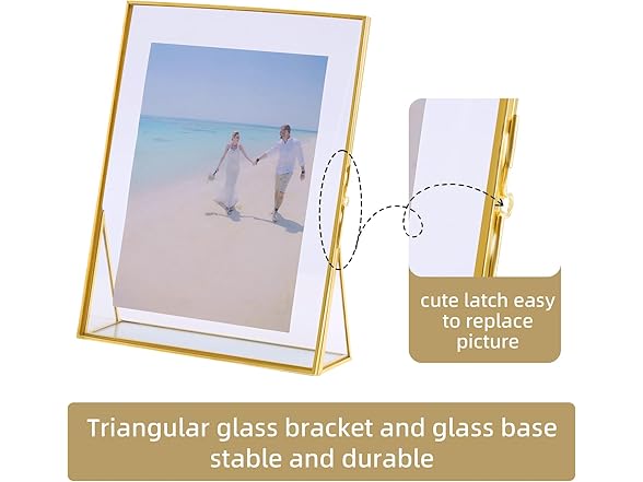 PHOSPHOR 8 x 10 Gold Picture Frame